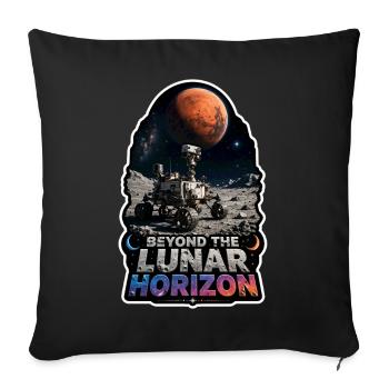 Lass Uns Zum Mars Gehen. Mars-erkundungsmission - Sofakissenbezug 45 x 45 cm - Schwarz - Vorne