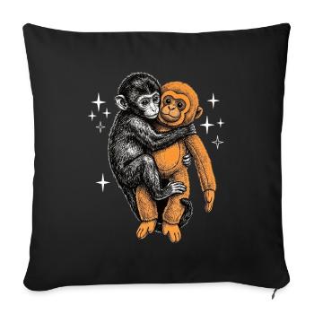 Baby Monkey Punch - Sofa pillowcase 17,3'' x 17,3'' (45 x 45 cm) - black - Front