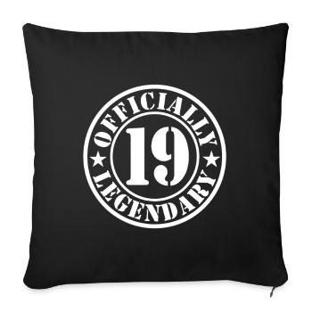 19th Birthday Boy Girl Legend Level 19 - Sofa pillowcase 17,3'' x 17,3'' (45 x 45 cm) - black - Front