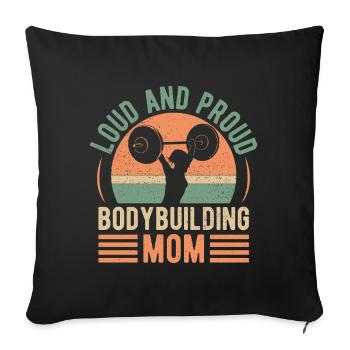 Fitness Motivation Bodybuilder Mom Gym - Sofa pillowcase 17,3'' x 17,3'' (45 x 45 cm) - black - Front