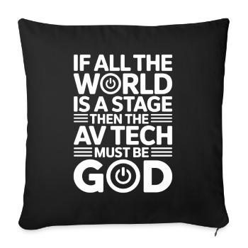 Le dieu de la technologie AV sur scène - Housse de coussin décorative 45 x 45 cm - noir - Devant