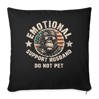 Emotional Ape Do Not Pet Tee - Sofa pillowcase 17,3'' x 17,3'' (45 x 45 cm) - black - Front