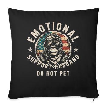 Vintage Gorilla Do Not Pet Tee - Sofa pillowcase 17,3'' x 17,3'' (45 x 45 cm) - black - Front