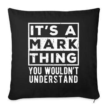 C’est une chose de marque que tu ne comprendrais pas - Housse de coussin décorative 45 x 45 cm - noir - Devant