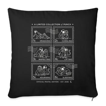 Stamps Baby Monkey Punch - Sofa pillowcase 17,3'' x 17,3'' (45 x 45 cm) - black - Front