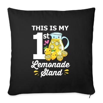 Limonade Limonadenstand Limo Zitrone - Sofakissenbezug 45 x 45 cm - Schwarz - Vorne