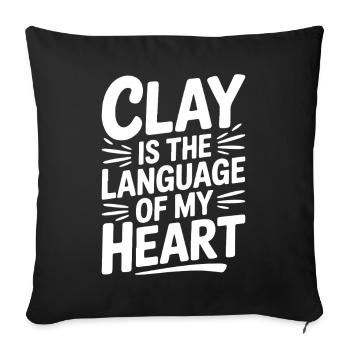 Pottery Artists Language Of My Heart Pottery - Sofakissenbezug 45 x 45 cm - Schwarz - Vorne