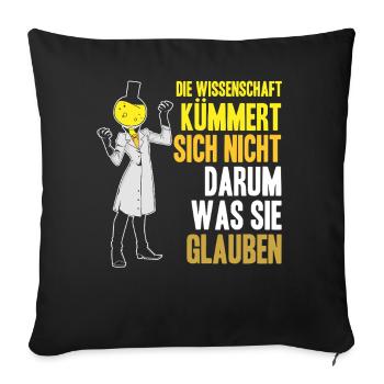 Chimie Chimiste Professeur de chimie Dire science - Housse de coussin décorative 45 x 45 cm - noir - Devant
