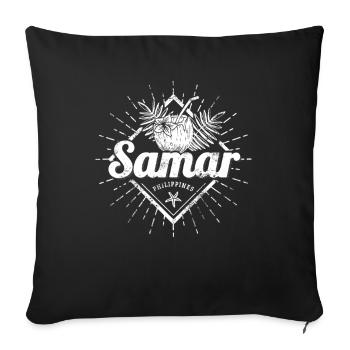 Samar Philippines Island Filipino Visayas Souvenir - Sofa pillowcase 17,3'' x 17,3'' (45 x 45 cm) - black - Front