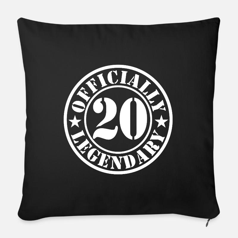 20. Geburtstag Junge Mädchen Legend Level 20 Jahre - Sofakissenbezug 45 x 45 cm - Schwarz