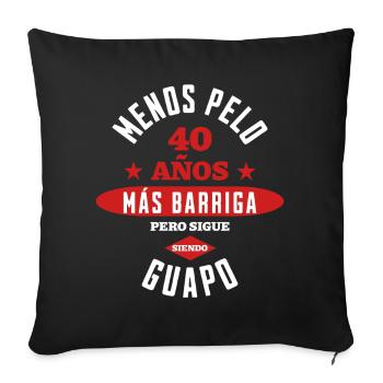 40 ans d’humour séduisant - Housse de coussin décorative 45 x 45 cm - noir - Devant