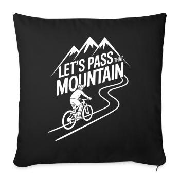 VTT, Descente, Action du cyclisme - Housse de coussin décorative 45 x 45 cm - noir - Devant