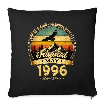 30th Birthday Gift Husband Original May 1996 - Sofa pillowcase 17,3'' x 17,3'' (45 x 45 cm) - black - Front