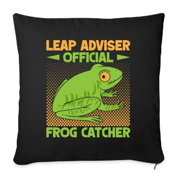 Frog Catcher Leap Adviser Official Frog - Sofakissenbezug 45 x 45 cm - Schwarz - Vorne