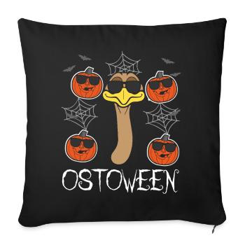 Safari Afrika serengeti wildlife halloween Strauß - Sofakissenbezug 45 x 45 cm - Schwarz - Vorne