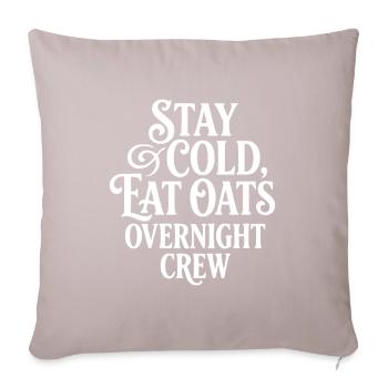Les céréales muesli d’avoine pour la nuit restent froides - Housse de coussin décorative 45 x 45 cm - taupe clair - Devant