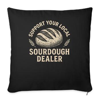 Baking Baker Baker Sourdough Bread Gift Idea - Sofa pillowcase 17,3'' x 17,3'' (45 x 45 cm) - black - Front