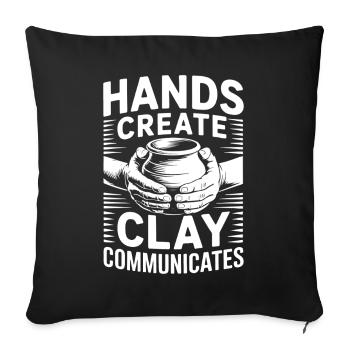 Pottery Artists Clay Communicates Pottery - Sofakissenbezug 45 x 45 cm - Schwarz - Vorne