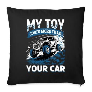 UTV Off Road 4 Wheeler Side by side - Sofa pillowcase 17,3'' x 17,3'' (45 x 45 cm) - black - Front