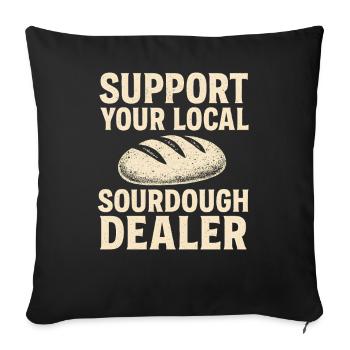 Baking Baker Baker Sourdough Bread Gift Idea - Sofa pillowcase 17,3'' x 17,3'' (45 x 45 cm) - black - Front