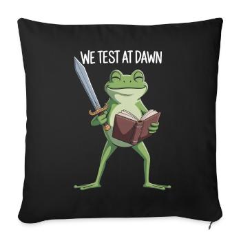 Dawn Test Frog - Sofa pillowcase 17,3'' x 17,3'' (45 x 45 cm) - black - Front