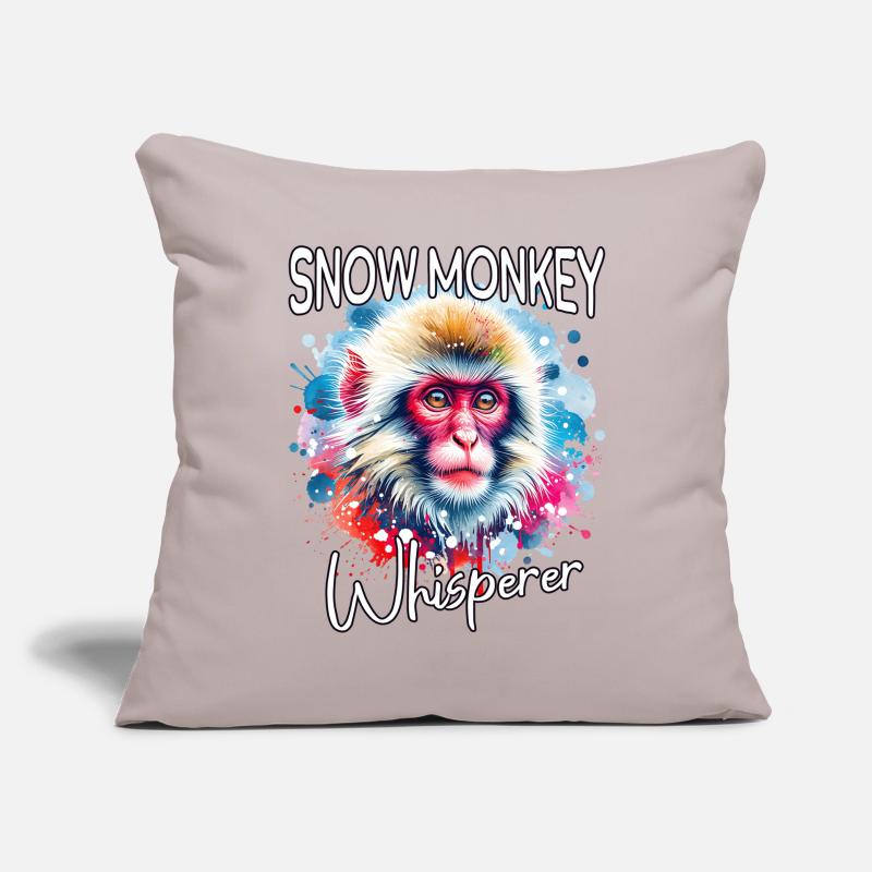 Snow Monkey Whisperer Sofa pillowcase 17,3'' x 17,3'' (45 x 45 cm)