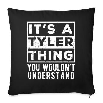 C’est une chose de Tyler que tu ne comprendrais pas - Housse de coussin décorative 45 x 45 cm - noir - Devant