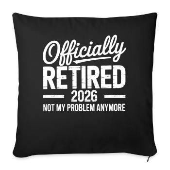Retired 2026 Funny Retired Graphic Men Retirement - Sofa pillowcase 17,3'' x 17,3'' (45 x 45 cm) - black - Front