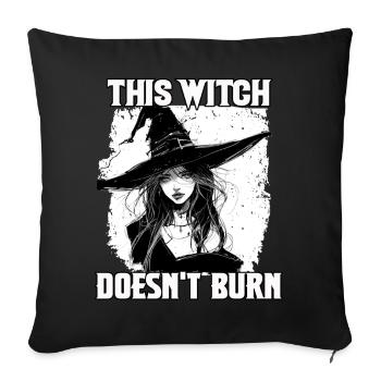 Sorcière Noire T| Fête d’Halloween T | Witchcraft T Wicca - Housse de coussin décorative 45 x 45 cm - noir - Devant