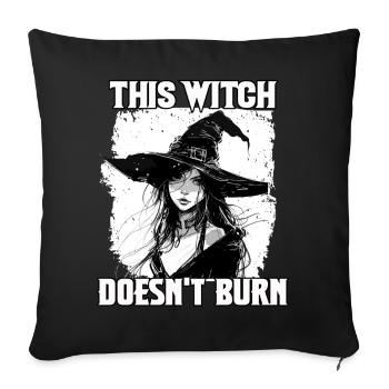 Pretty Witch T for Halloween Fans Wicca Witchcraft - Sofa pillowcase 17,3'' x 17,3'' (45 x 45 cm) - black - Front