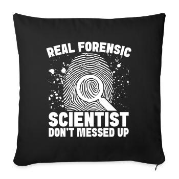 Analyste médico-légal : ne bousillez pas l’équipe Laboratoire criminel - Housse de coussin décorative 45 x 45 cm - noir - Devant