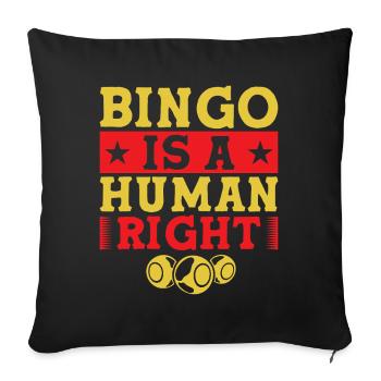 Bingo Game Is A Human Right Bingo - Sofa pillowcase 17,3'' x 17,3'' (45 x 45 cm) - black - Front