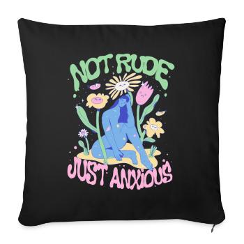 Trouble anxieux Troubles anxieux - Housse de coussin décorative 45 x 45 cm - noir - Devant