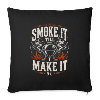 Grillmeister Papa Vater Held BBQ Männer - Sofakissenbezug 45 x 45 cm - Schwarz - Vorne