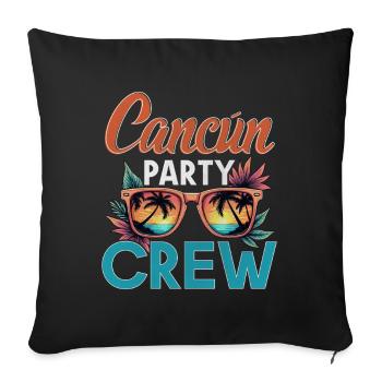 Équipe de Cancun - Housse de coussin décorative 45 x 45 cm - noir - Devant