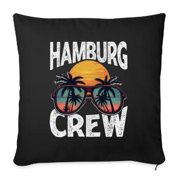 Hamburg Crew - Sofa pillowcase 17,3'' x 17,3'' (45 x 45 cm) - black - Front