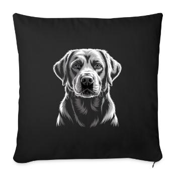 Labrador - Sofa pillowcase 17,3'' x 17,3'' (45 x 45 cm) - black - Front