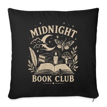 Club de lecture de minuit - Esthétique de l’Académie Sombre - Housse de coussin décorative 45 x 45 cm - noir - Devant