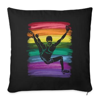 Boulderer Boulder Bouldern - Sofakissenbezug 45 x 45 cm - Schwarz - Vorne