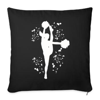 Cheerleader Cheer Mom Cheerleading - Sofakissenbezug 45 x 45 cm - Schwarz - Vorne