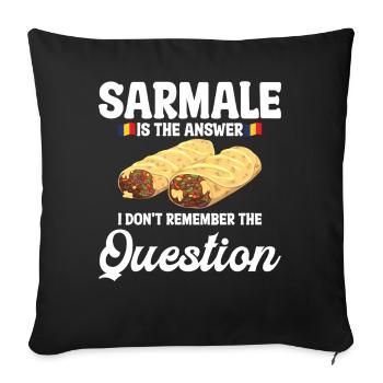 Sarmale Rolls Outfit Sarmale Kostüm Rumänisch - Sofakissenbezug 45 x 45 cm - Schwarz - Vorne