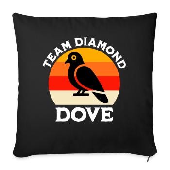 Team Diamond Pigeon - Sofa pillowcase 17,3'' x 17,3'' (45 x 45 cm) - black - Front