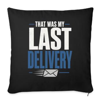 Retired Postman Retired Postman - Sofa pillowcase 17,3'' x 17,3'' (45 x 45 cm) - black - Front