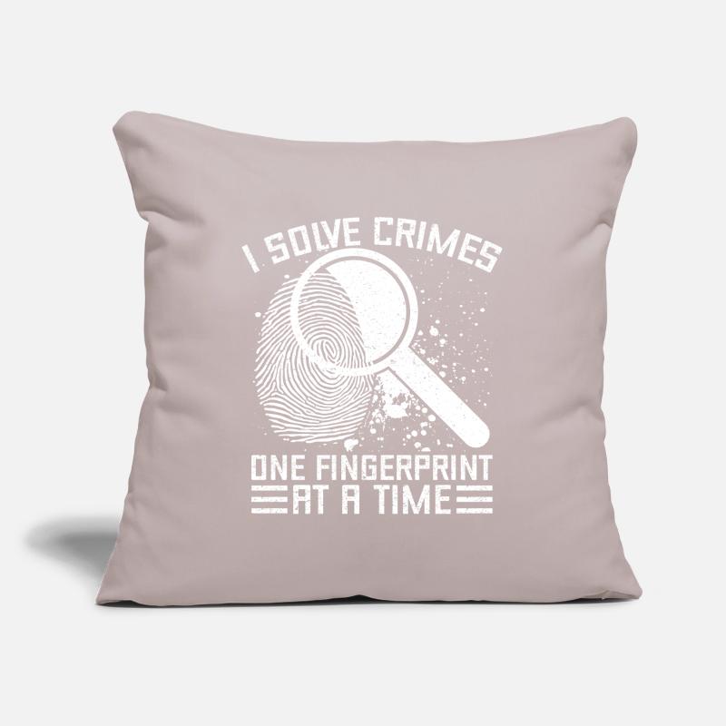 Forensic Analyst Solve Crimes One Fingerprint Sofa pillowcase 17,3'' x 17,3'' (45 x 45 cm)