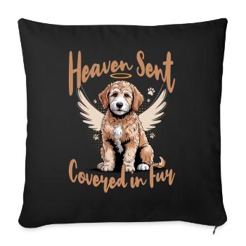 Goldendoodle Dog Breed - Sofa pillowcase 17,3'' x 17,3'' (45 x 45 cm) - black - Front