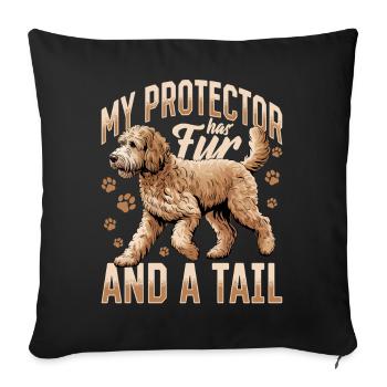 Goldendoodle Dog Breed - Sofa pillowcase 17,3'' x 17,3'' (45 x 45 cm) - black - Front