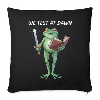 Dawn Test Frog Warrior - Sofa pillowcase 17,3'' x 17,3'' (45 x 45 cm) - black - Front