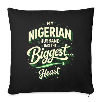 Nigerianischer Ehemann My Nigerian Husband - Sofakissenbezug 45 x 45 cm - Schwarz - Vorne