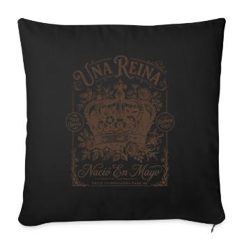Una Reina Nacio En Mayo Feliz Cumpleanos Birthday - Sofakissenbezug 45 x 45 cm - Schwarz - Vorne