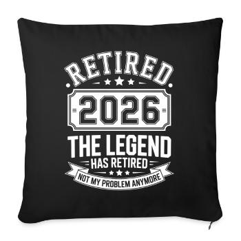 Retired 2026 Funny Retired Graphic Men Retirement - Sofa pillowcase 17,3'' x 17,3'' (45 x 45 cm) - black - Front